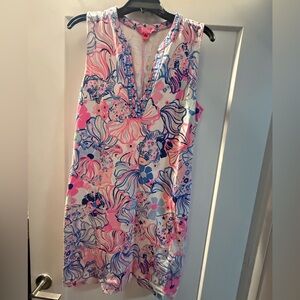 Lily Pulitzer Floral Sleeveless Dress in Pink and Blue